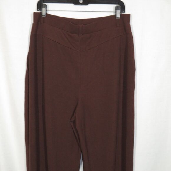 Halara Brown Soft Stretchy Ribbed High Waist Side Pocket Barrel Pants Size XL - Picture 5 of 8